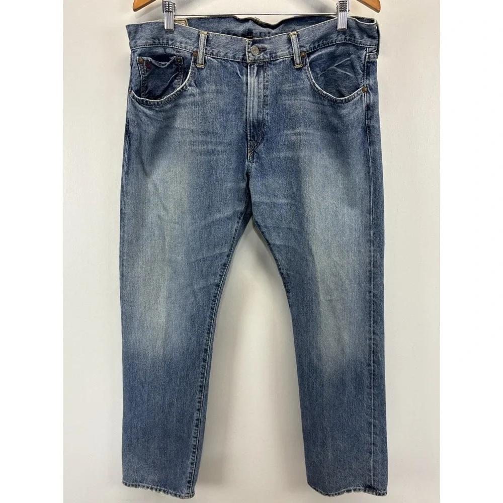 Polo Ralph Lauren Jeans Mens 36x32 (38x31) Blue Straight Fit Zip Fly Denim